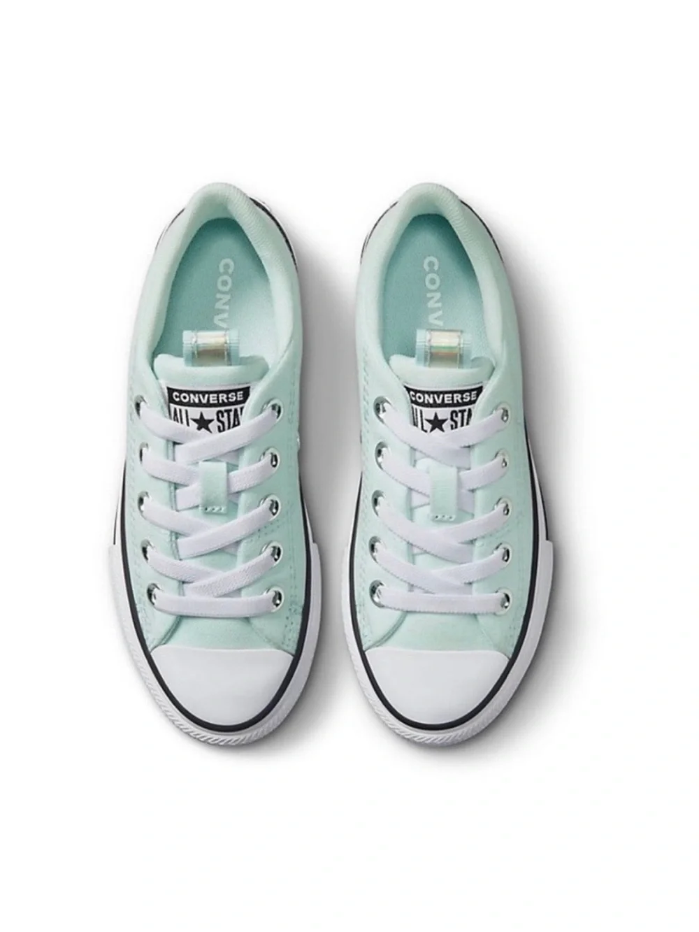 Converse CTAS Rave Ox Kids Slip On Sneakers in Light Mint